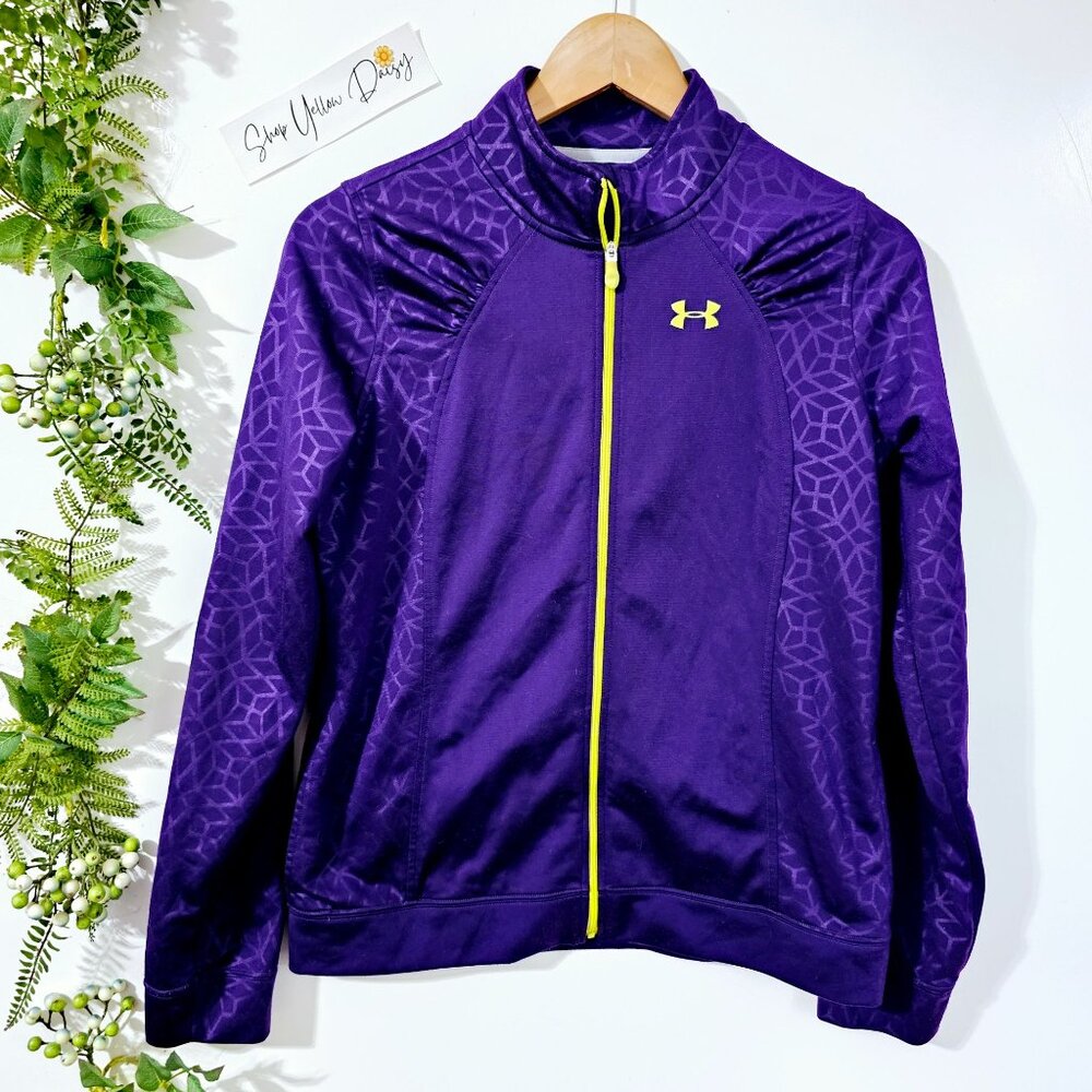 Under Armour Youth Purple Zip-Up Jacket YXL  ~SW111.10‎